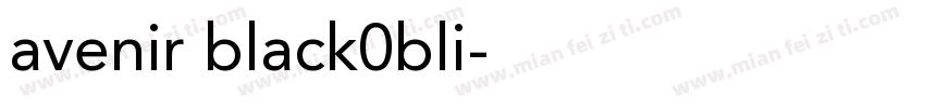 avenir black0bli字体转换